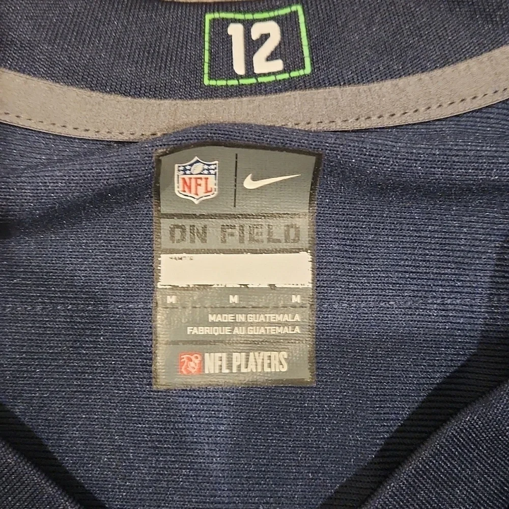 Nike Seahawks Blue and Green NFL Jersey